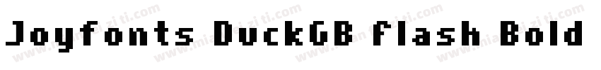Joyfonts DuckGB Flash Bold字体转换